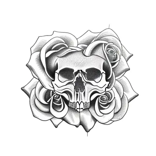 Skull With Rose