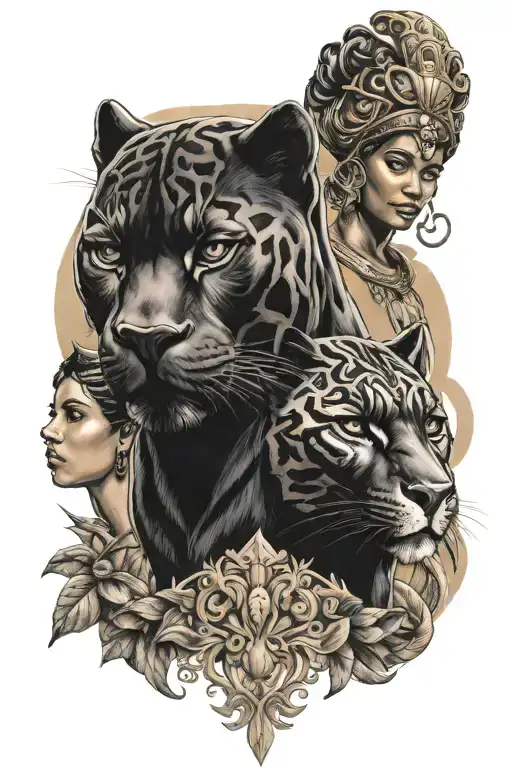 Black Panther And Athena Greek Goddess