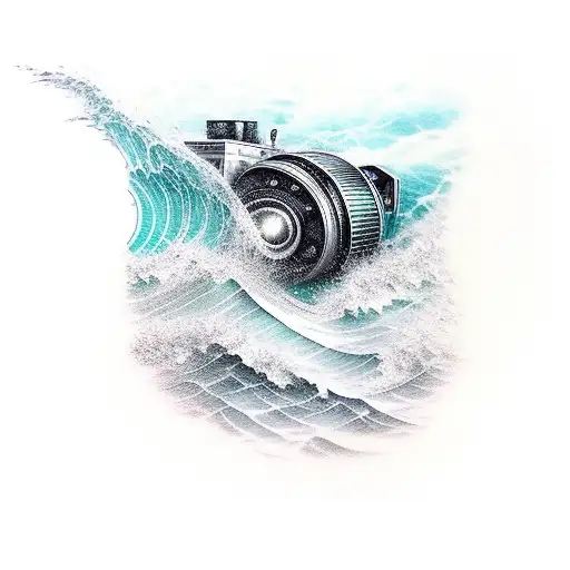 Ocean Wave And Camera