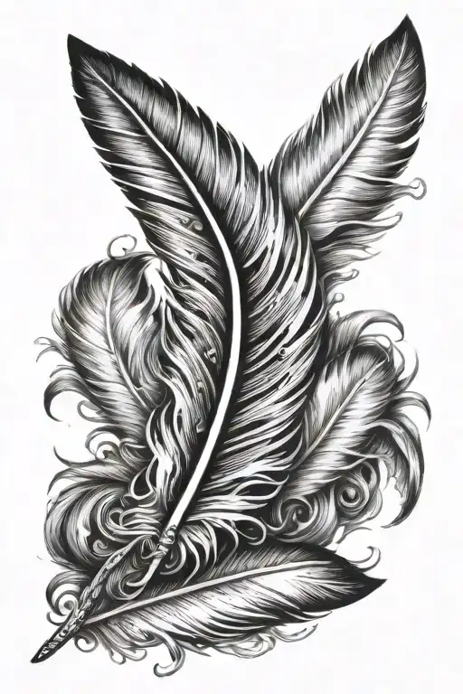 Black Feather Wrapping Black Feathers