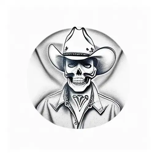 Cowboy With Revolver Skeleton