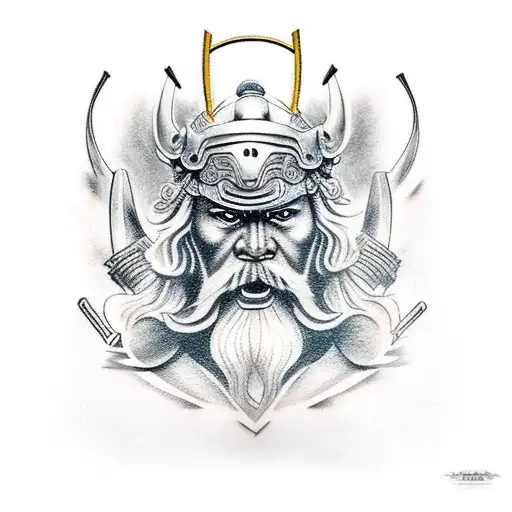 Samurai With Greek God