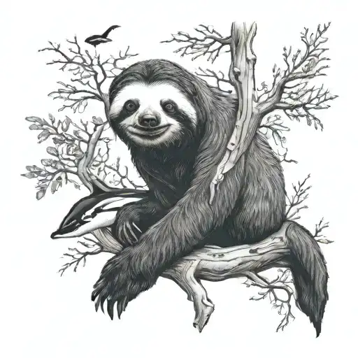 A Sloth In A Tree A Orca In Water