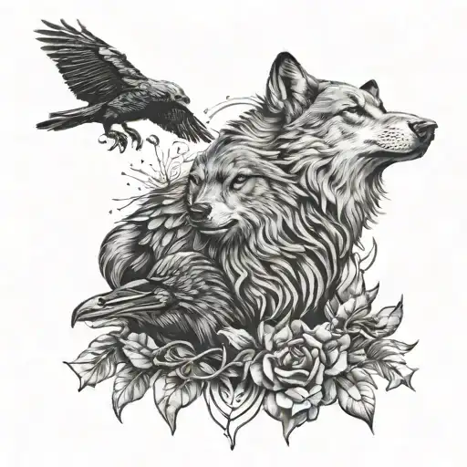 Wolf And Raven