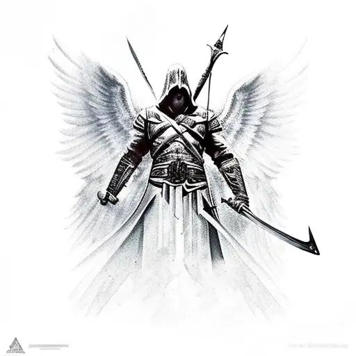 Archangel With Sword That Looks Like Assasins Creed