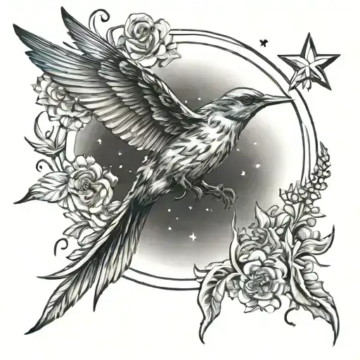 North Star And Nightingale Flying