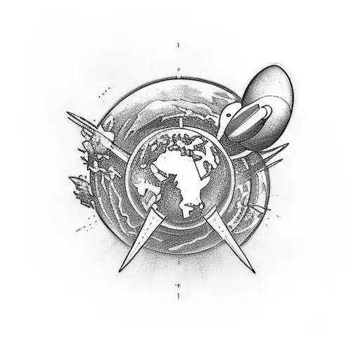 Spaceship Leaving Earth And Going To Another Planet