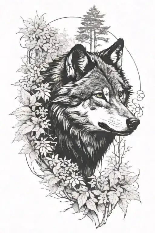 A Wolf Prowling Through A Dense Forest With Subtle Nods To Filipino Culture