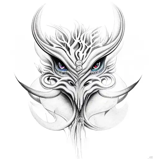 A Mythical Creature Emerging From The Depths Of Darkness In A Mystical Forest