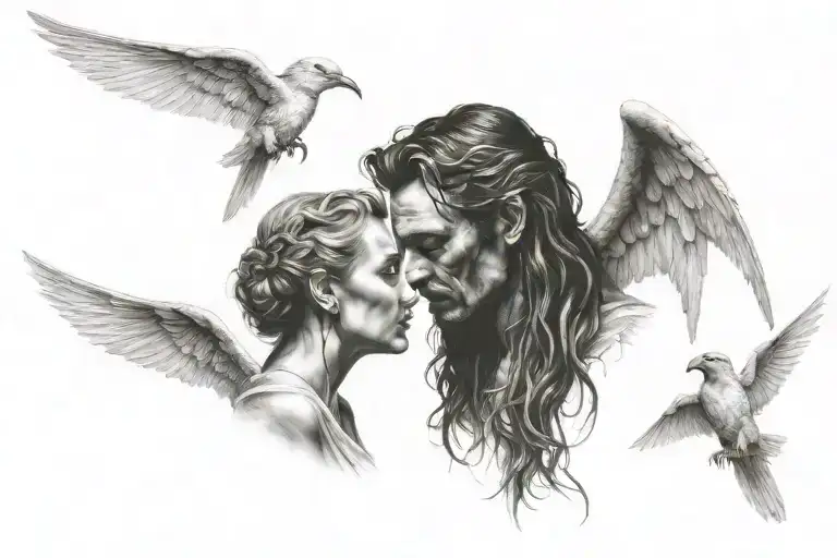 Deamon And Angel Whispering