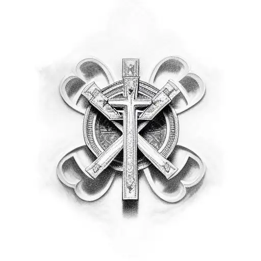 Christian Cross With Long Sword