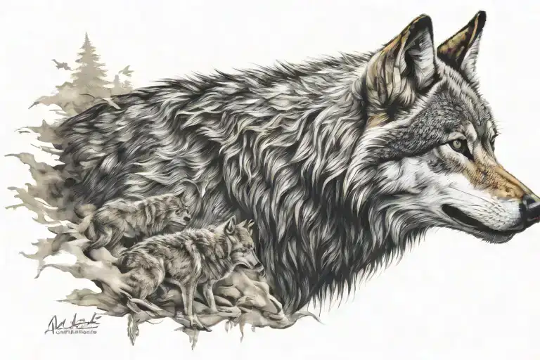 A Wolf Seperating From Pack Roaming Freely