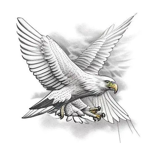 Flying Eagle In The Sky