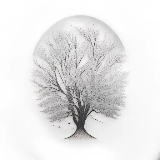 Tree With Silhouette