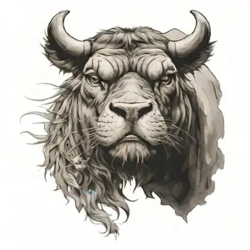 Stock Market Bull Vs Siberin Cat Sitting Together Symbolizing