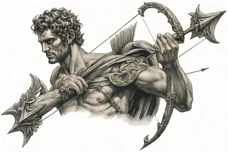 Greek God Holding Arrow
