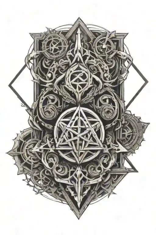 Sadomasochism Symbol Incorporating Elements Of Mental Health