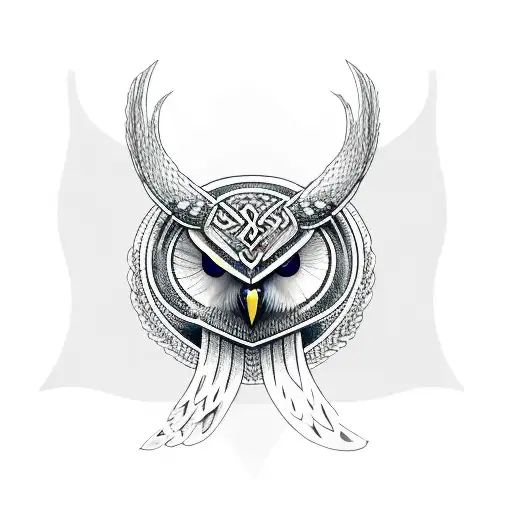 Viking Dressed As An Owl