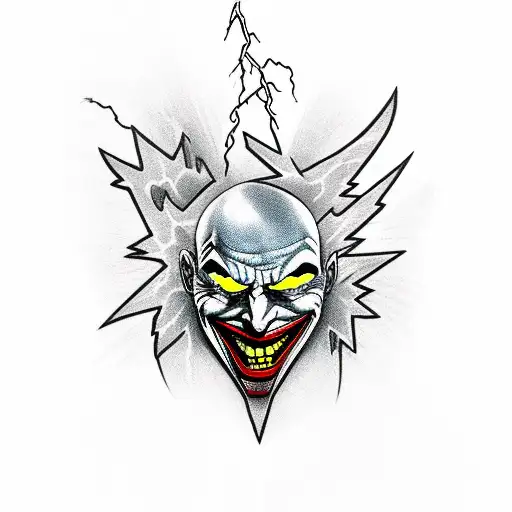 Joker With Lightning Bolts