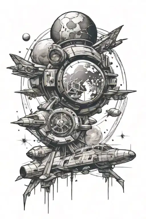 Unique Tatoos That Incoprates Peace And Space