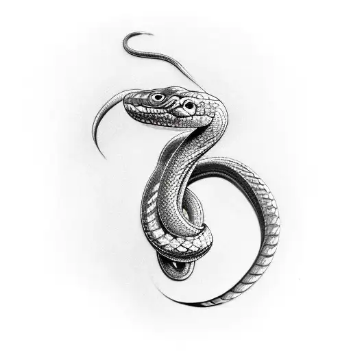 Snake With Butter Fly