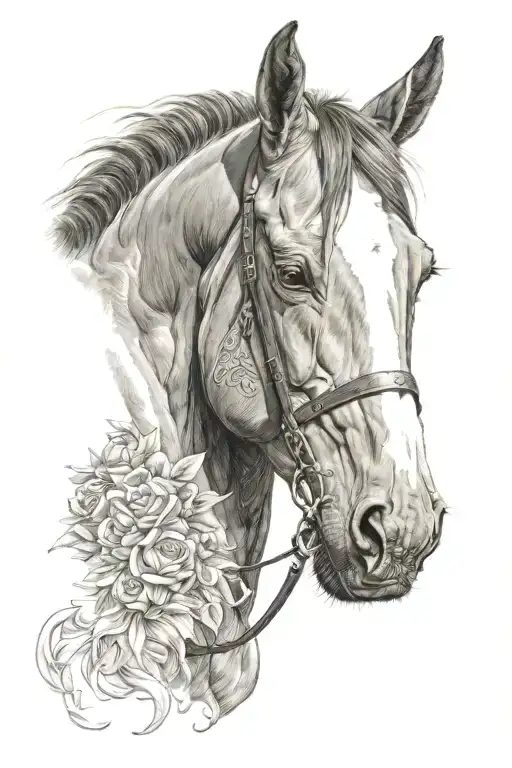 Portrait Oil Layered Painting Horse