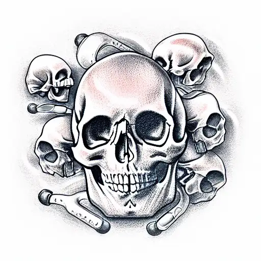 Skull Wearing Airpods