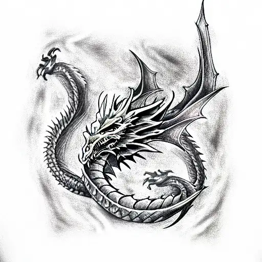 Dragon Hiding Onto The Skin Of The Wearer
