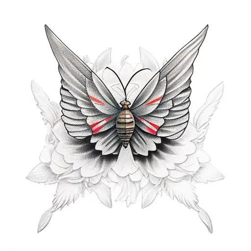 Wing Flowers Moths Vintage