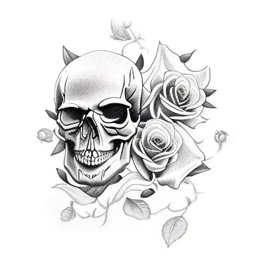 Skull And Roses