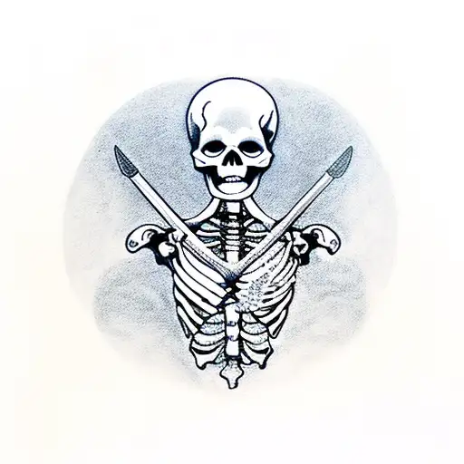 Skeleton With A Trident