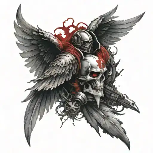 Blood Angel's Chapter Symbol From Warhammer 40K Universe