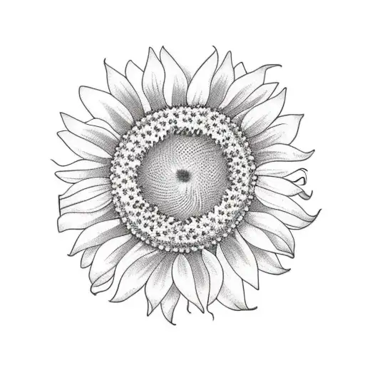 Sunflower Wreath With Ladybugs Around The Leg