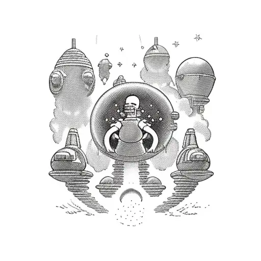 Homer And Bart Get Abducted By Aliens And Get Rescued By Rhe Jetsons In Space