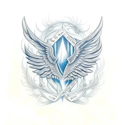 Letter With Wings And Infinity Symbol