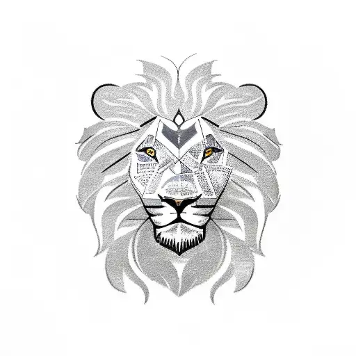 Side View Of Lion Sitting On A Column