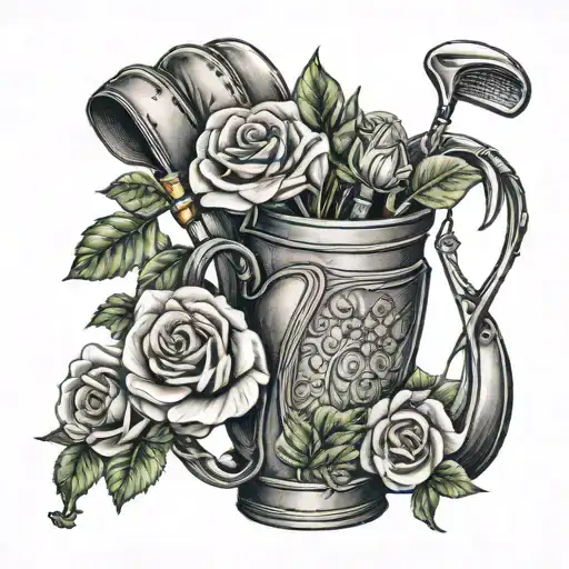 Golf Bag With Roses