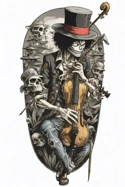 Brook From One Piece Playing Violin
