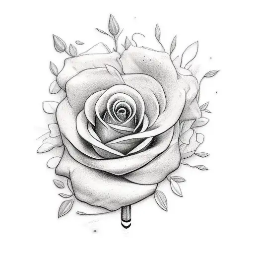 Sword With Flowers Around It