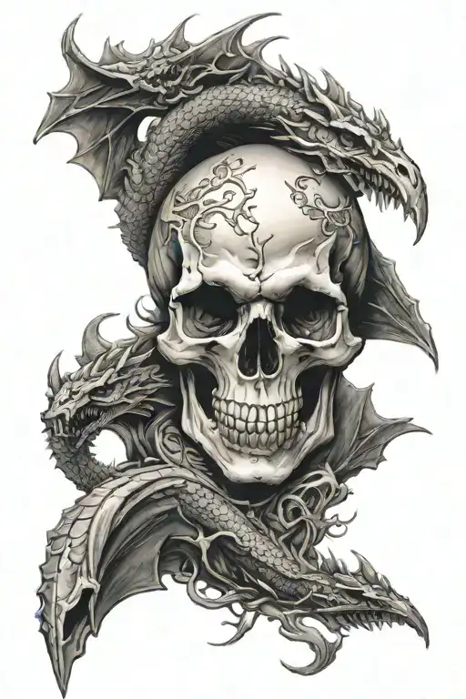 Skull And Dragon