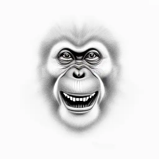 Baby Orang Utan Smiling At Camera