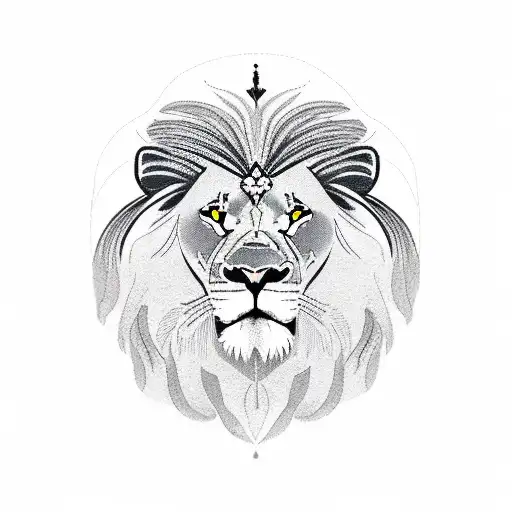 Lion With Headress