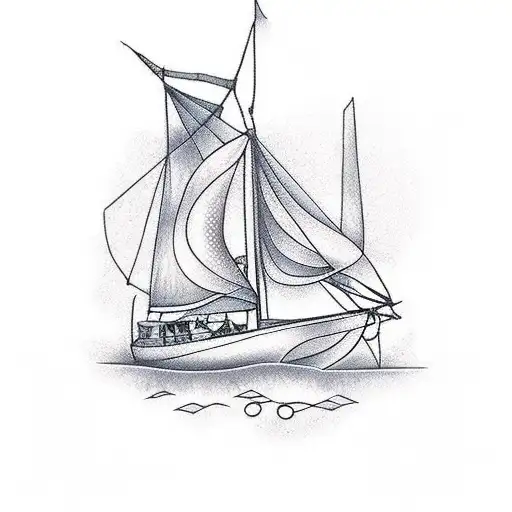 Sailboat And Star From Little Prince
