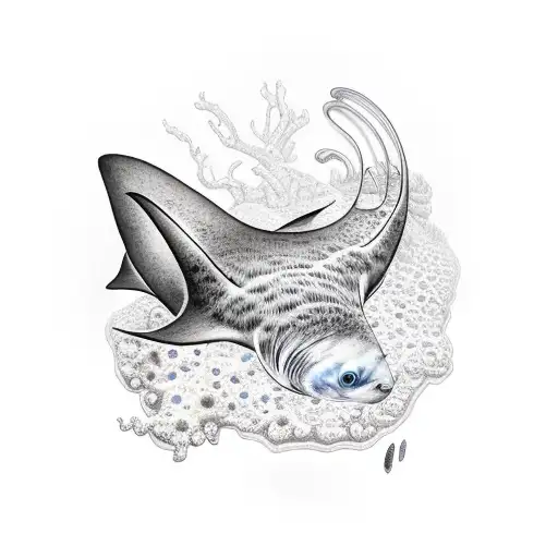 The Cat In The Hat Riding A Reef Manta Ray Fish