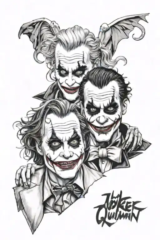 The Joker Heath Ledger And Harley Quinn