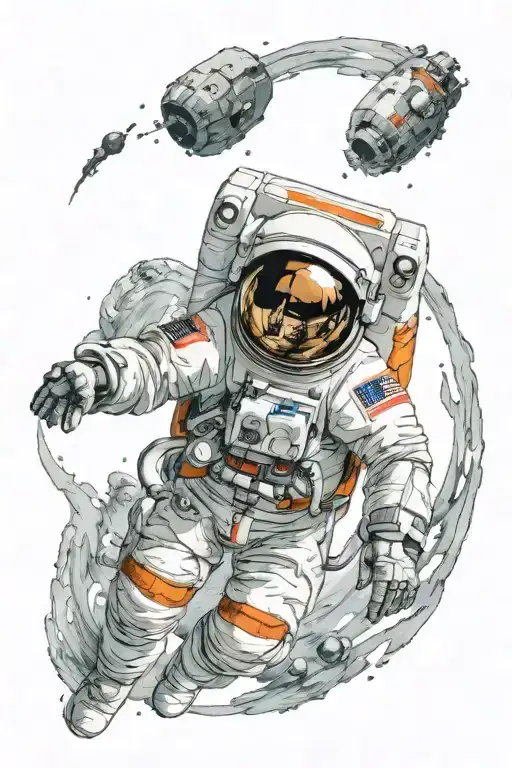 Astronaut Floating In Space
