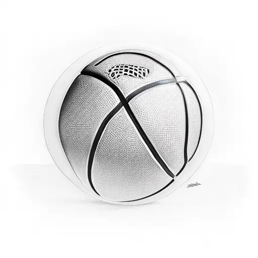 A Realistic Portrait Of Sam Playing Basketball