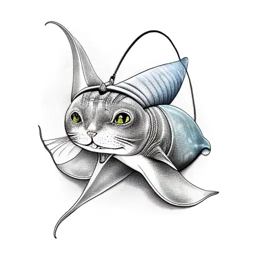 The Cat In The Hat Riding A Manta Ray