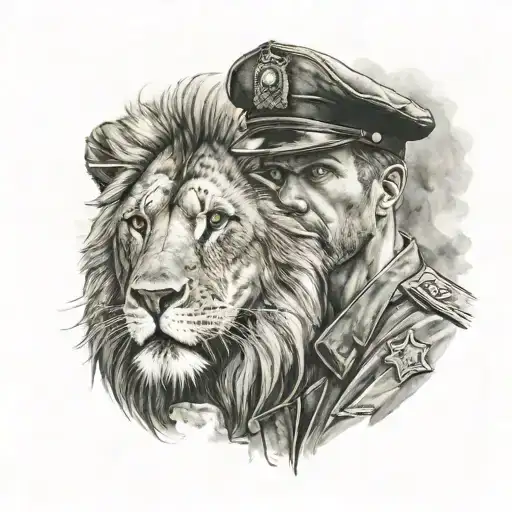 Policeman And Lion
