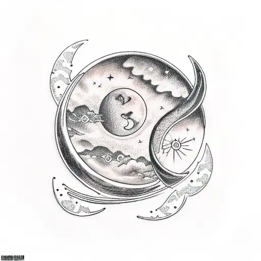 Crescent Moon And Stars